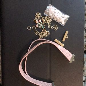 Thick band with gold chain to make a cute bracelet